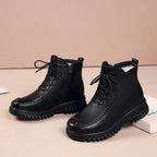 R&B | Damen Warme Leder Martin Stiefel