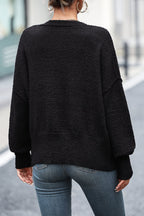R&B | Knopfleiste Cardigan mit fallen Schultern