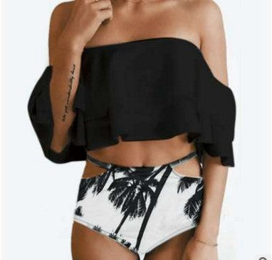 Damen Off-Shoulder Badeset mit Cut-Out-Details R&B