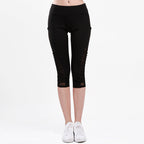 Damen Sportliche Leggings mit atmungsaktiven Netzpaneelen und hohem Bund
