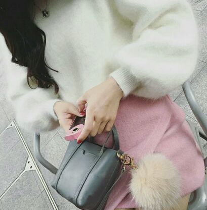 Damen Puffärmel Pullover