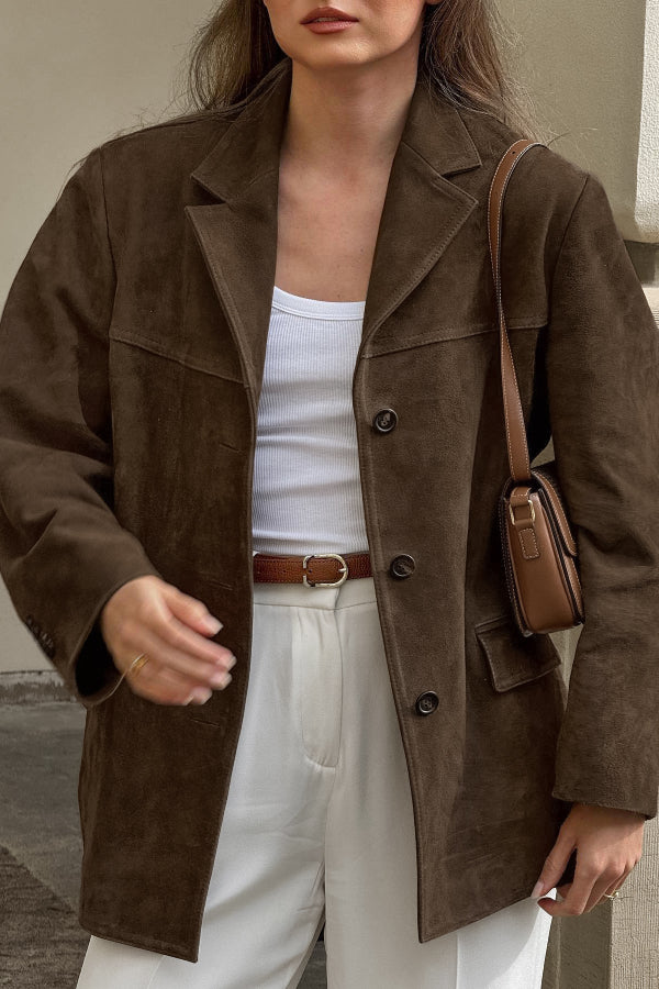 R&B | Vintage Reverslose Wildlederjacke