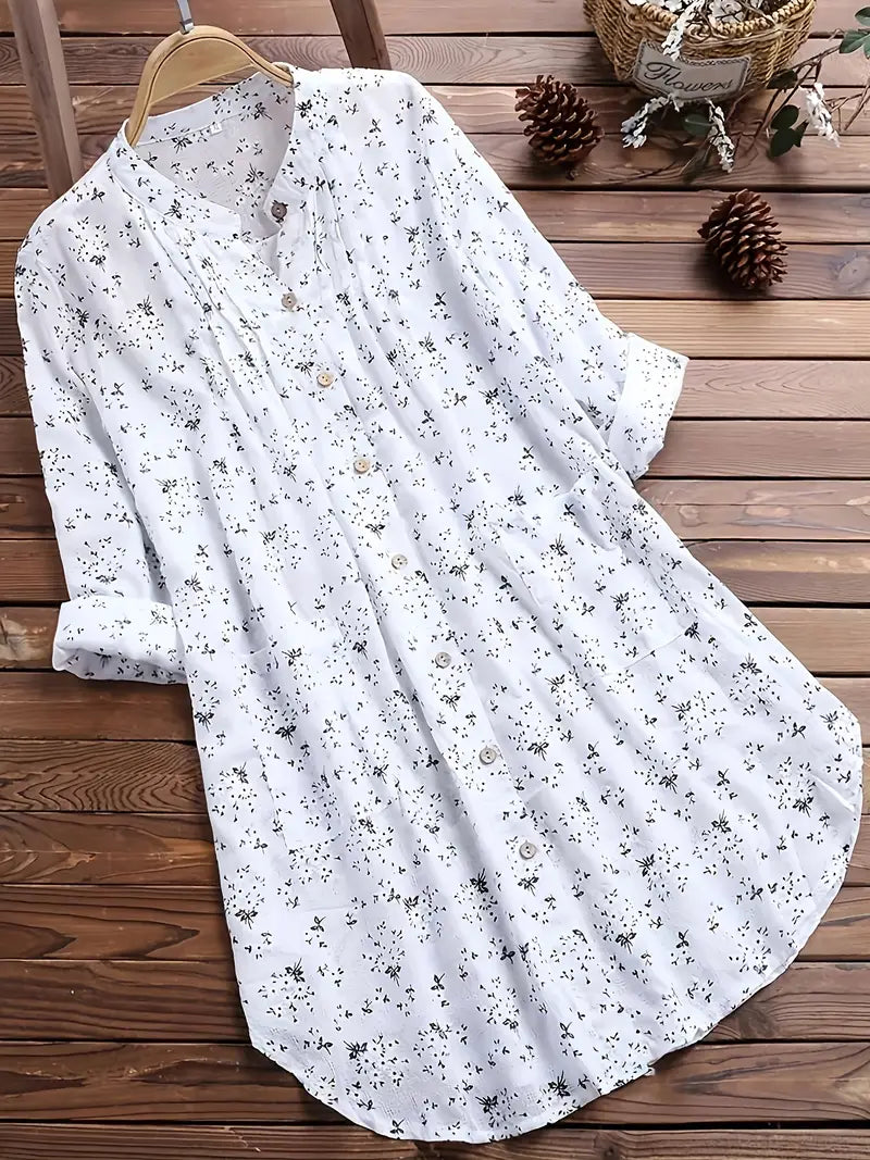Heidi-Mode-Bluse | Bluse mit Blumendruck für den Sommer