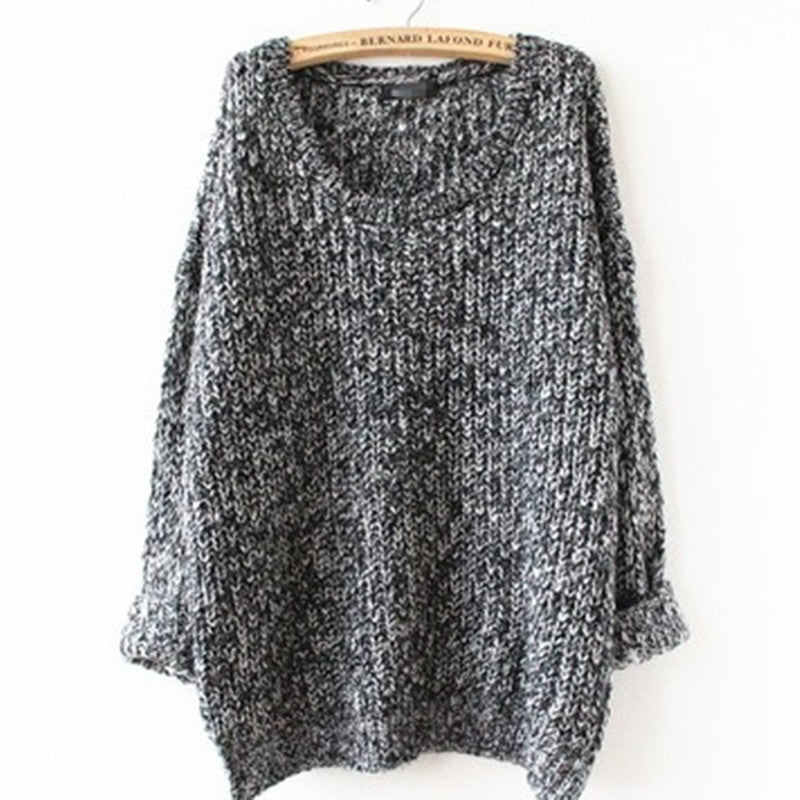 Damen lockerer Strickpullover mit weitem Schnitt und luftiger Struktur R&B