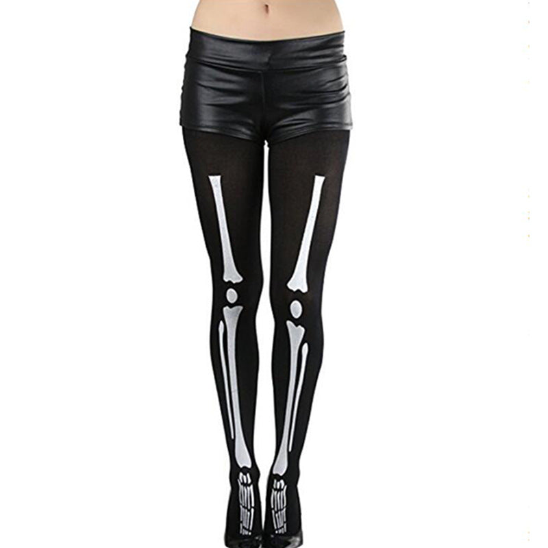 Damen Leggings mit attraktivem Skelettdesign Heidi-Mode