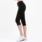 Damen Sportliche Leggings mit atmungsaktiven Netzpaneelen und hohem Bund