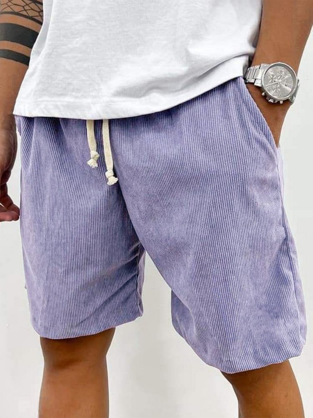 R&B | Herren Casual Kordelzug Cord Shorts