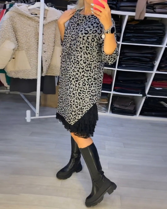 R&B | Stilvolles Kleid mit Leopardenmuster