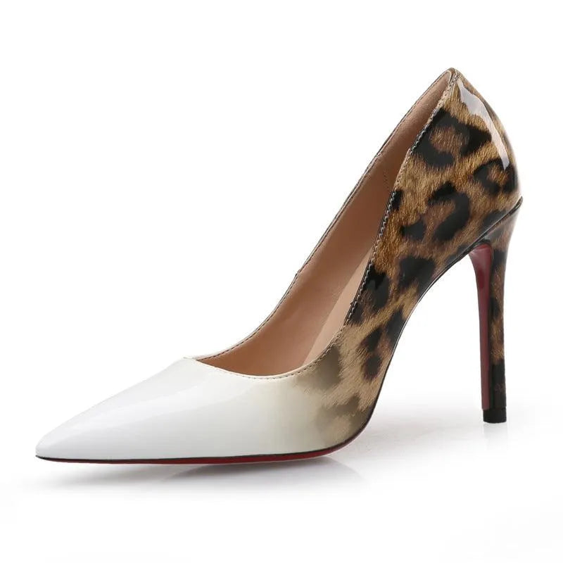 R&B | Leopard Print Lace High Heels For Women