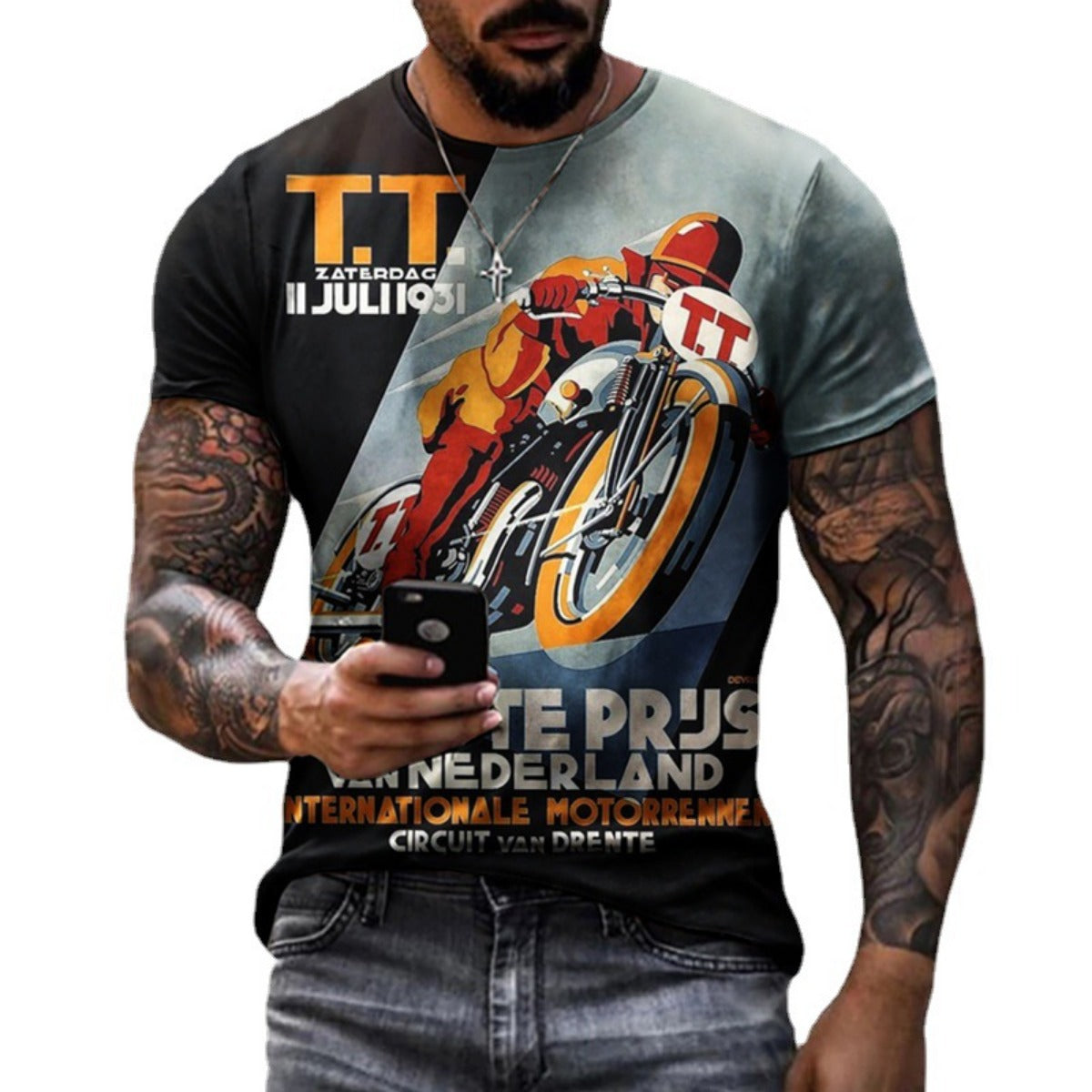R&B | Bedrucktes loses Pullover-T-Shirt