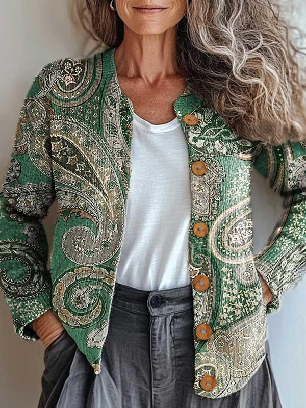 R&B | Grüne Paisley-Jacke