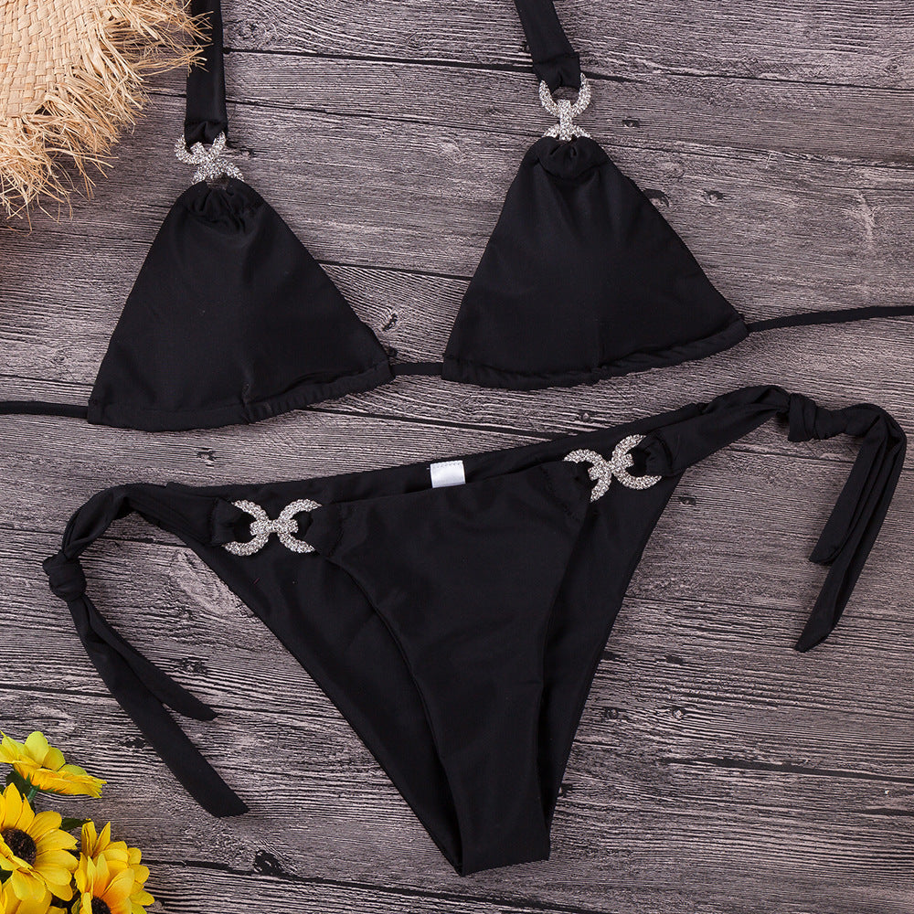 Damen Triangel-Bikini mit funkelnden Akzenten R&B
