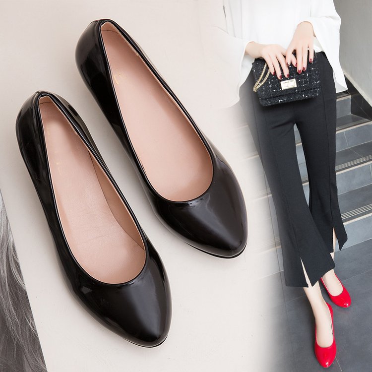 Damen elegante Pumps mit hohem Glanz R&B