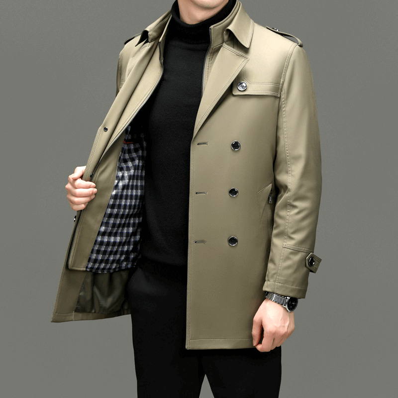 R&B | Herren Doppelreiher Trenchcoat