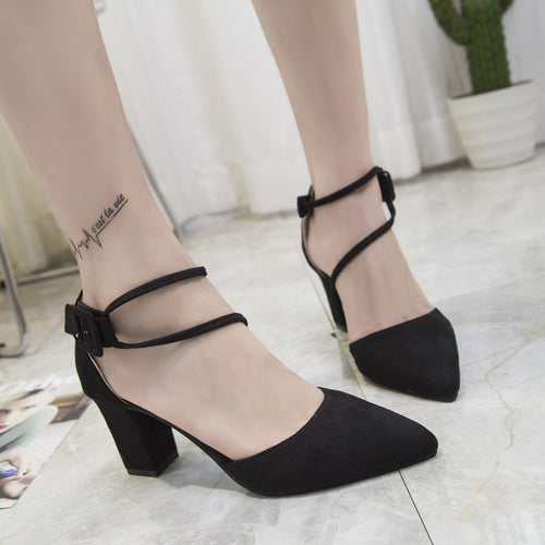 Damen elegante Slingback-Pumps mit transparentem Einsatz und komfortablem Blockabsatz R&B