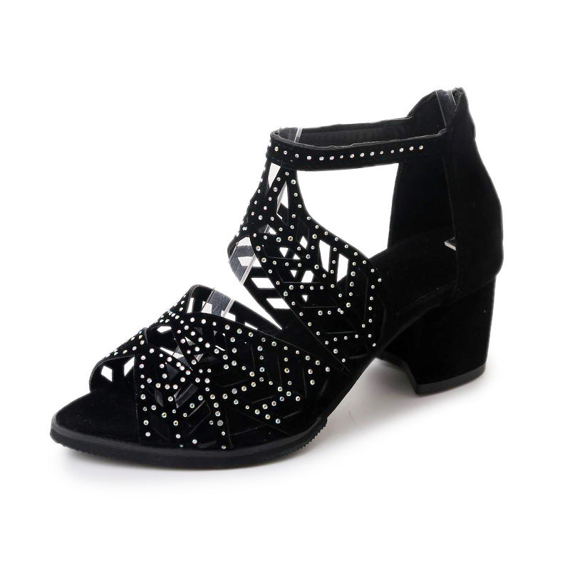 Damen Elegante Sandalen mit glamourösem Strassdetail und modischem Riemendesign R&B