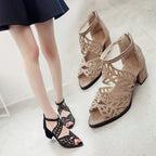 Damen Elegante Sandalen mit glamourösem Strassdetail und modischem Riemendesign R&B