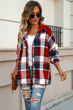 R&B | Gitter Oversized Jacke mit Kapuze Lässiger Komfort Warm und Trendy