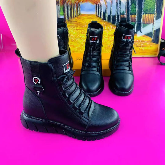 Leder-Winterstiefeletten R&B R&B