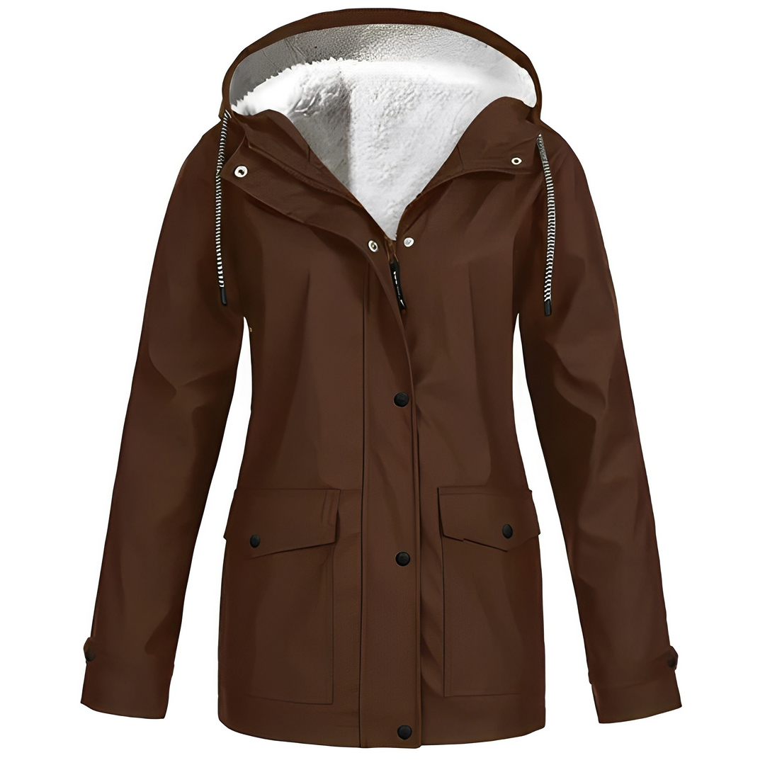R&B | Fleecegefütterte Damen Regenjacke