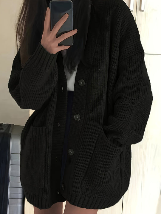 R&B | Damen Freizeit Baumwoll Strickjacke