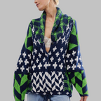 R&B | weiche Jacke mit modernen geometrischen Mustern