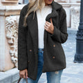 R&B | Teddy-Jacke Übergroßer Schnitt Weiche Textur Doppelter Knopfverschluss Lässiger Stil