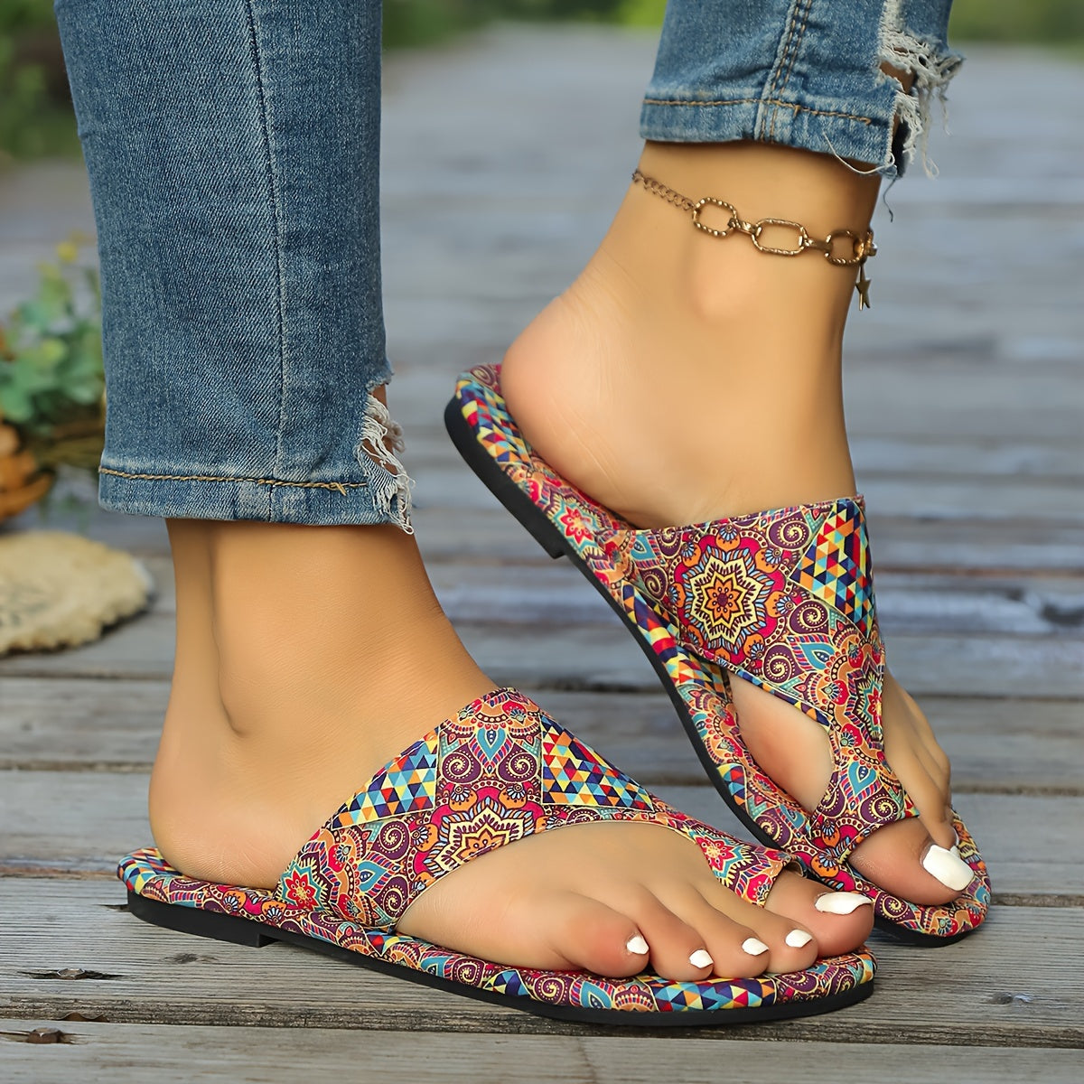 R&B | Florale Flip Flops für Frauen