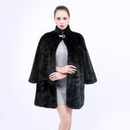 Damen Kunstfell Mantel R&B
