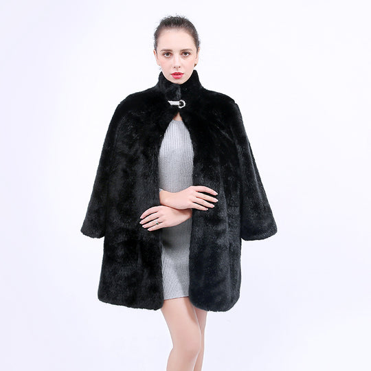 Damen Kunstfell Mantel R&B
