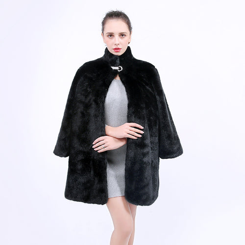 Damen Kunstfell Mantel R&B