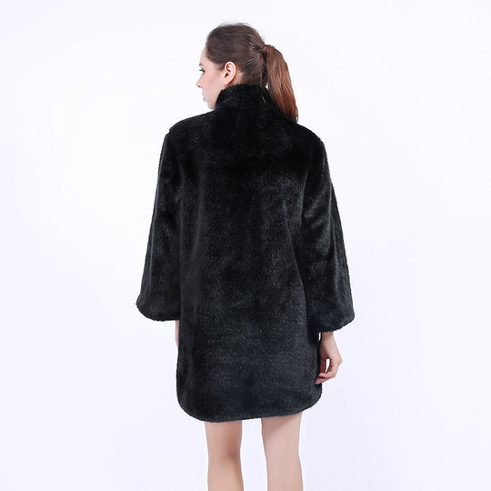 Damen Kunstfell Mantel R&B