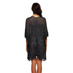 Damen lässiger Häkel-Kaftan mit stilvollem V-Ausschnitt R&B