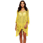 Damen lässiger Häkel-Kaftan mit stilvollem V-Ausschnitt R&B