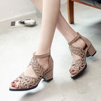 Damen Elegante Sandalen mit glamourösem Strassdetail und modischem Riemendesign R&B