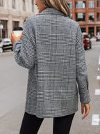 R&B | Hahnentritt Drop Shoulder Kragenjacke
