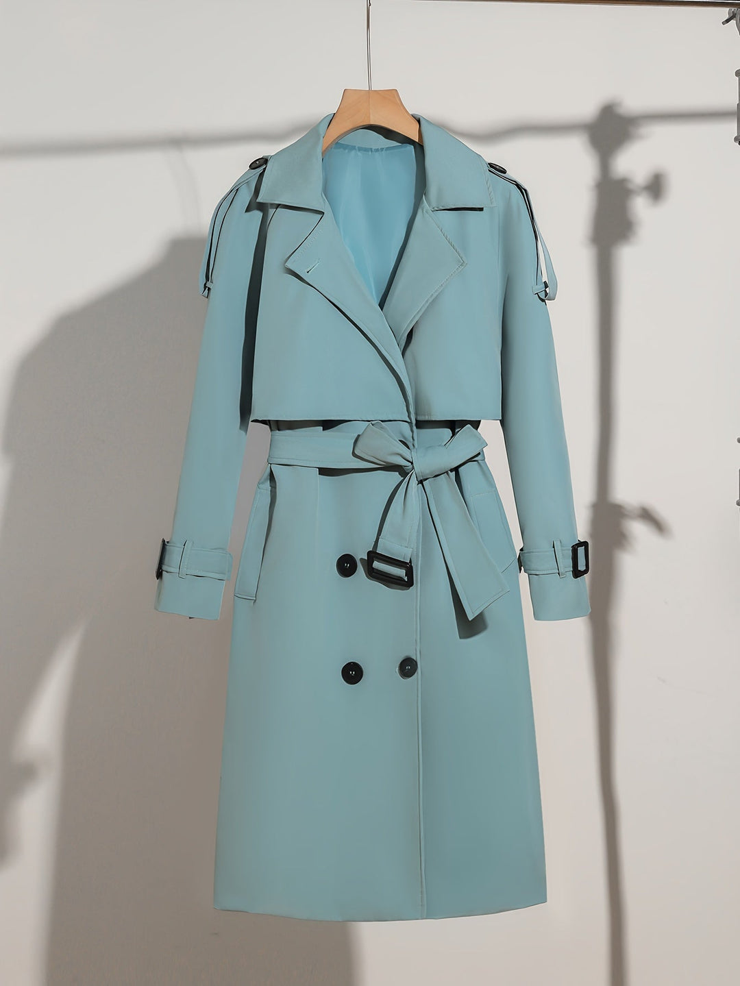 R&B | Mantel mit Gürtel-Design Casual Plus Size für Frauen Perfekt für lässige Tage