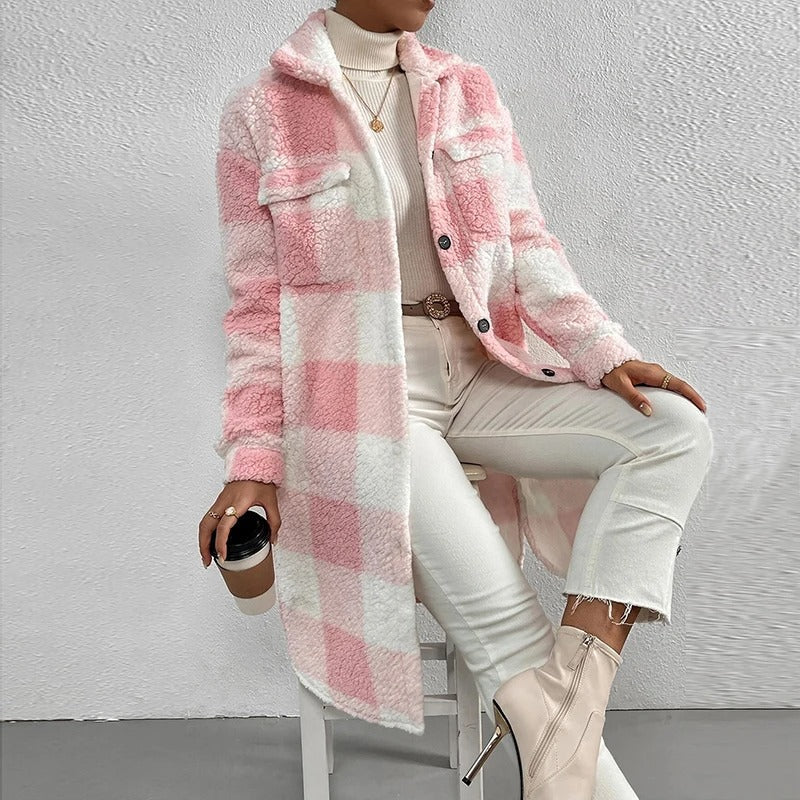 R&B | Kariertes Overshirt Aus Teddyfleece
