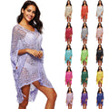 Damen lässiger Häkel-Kaftan mit stilvollem V-Ausschnitt R&B