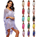 Damen lässiger Häkel-Kaftan mit stilvollem V-Ausschnitt R&B