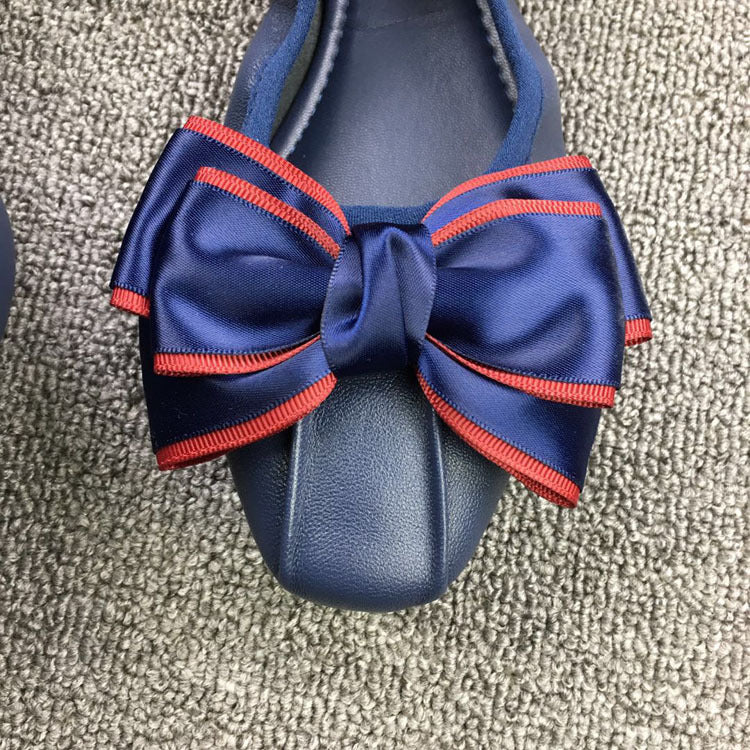 Damen Elegante Ballerinas mit modischer Schleifen-Applikation R&B