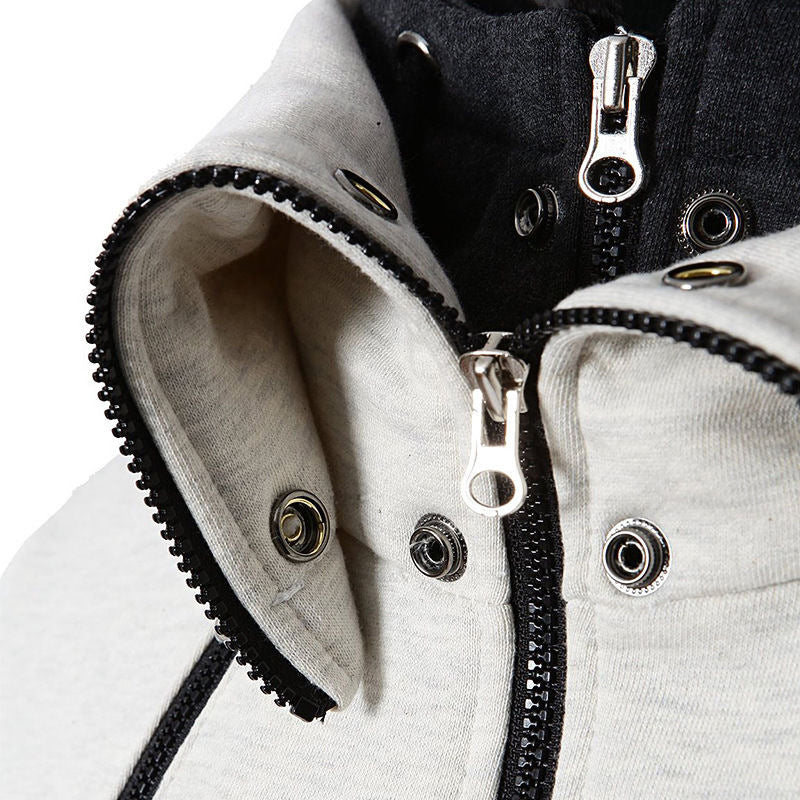Herren moderne Kapuzenjacke mit Reißverschluss und praktischen Taschen