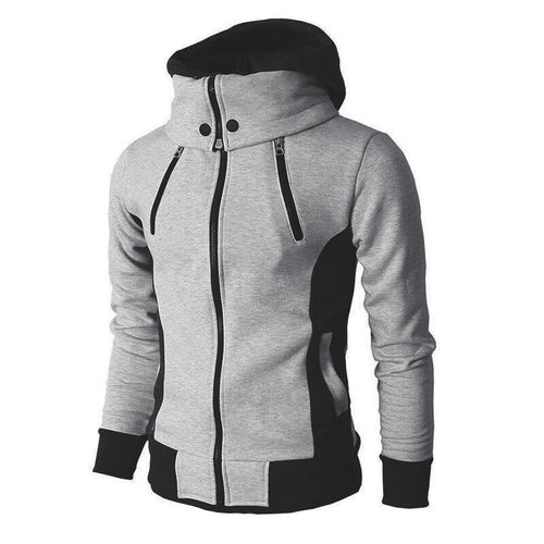 Herren moderne Kapuzenjacke mit Reißverschluss und praktischen Taschen R&B
