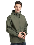 R&B | Herren Stilvolle Kapuzen-Windjacke - Wasserdichtes Design