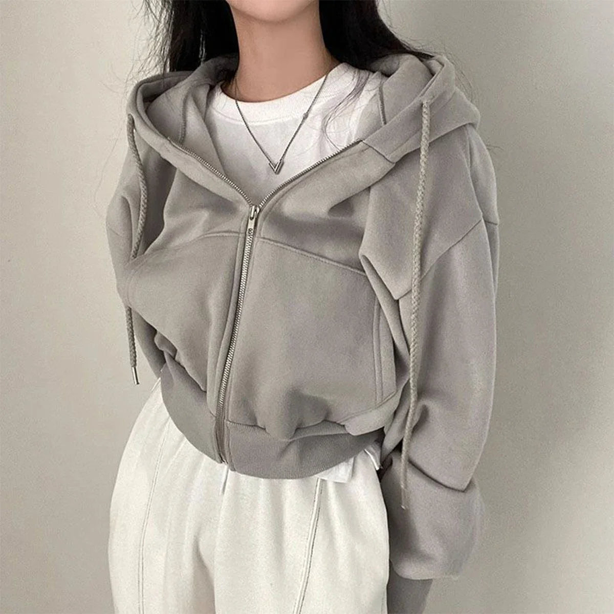 R&B | Stilvoller Kurzer Kapuzenpullover
