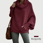R&B | Gemütlicher Batwing-Pullover mit Wasserfallausschnitt und Taschen