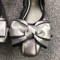 Damen Elegante Ballerinas mit modischer Schleifen-Applikation