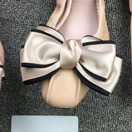 Damen Elegante Ballerinas mit modischer Schleifen-Applikation R&B