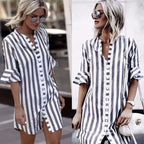 Damen Kurzarm-Kleid R&B