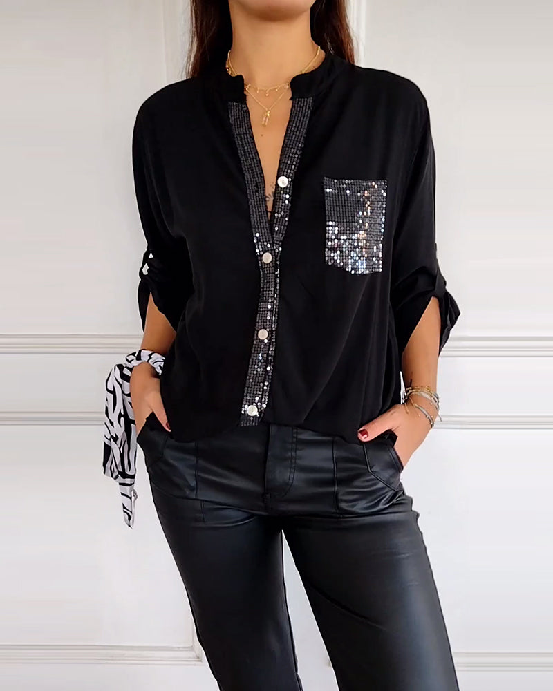 R&B | Stilvolle Bluse mit Glimmer Nicht Spezifiziert Elegant und Strahlend